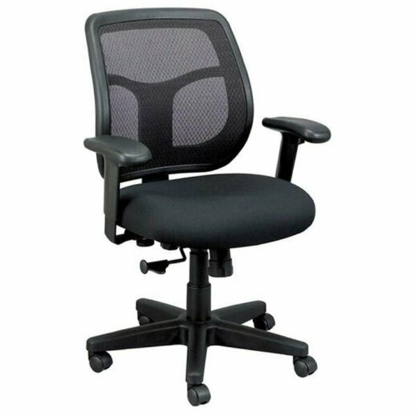 Homeroots Black Mesh & Fabric Chair 26 x 30 x 36 in. 372423